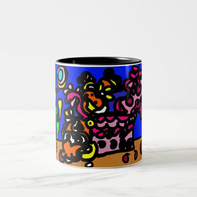 Caneca De Café Em Dois Tons Peixes-palhaço adoram  (Centro)