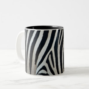 Caneca De Café Em Dois Tons pele de animal zebra textura de pelo natureza list