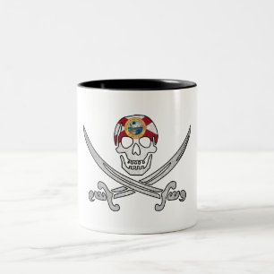 Caneca De Café Em Dois Tons Pele do crânio da Flórida