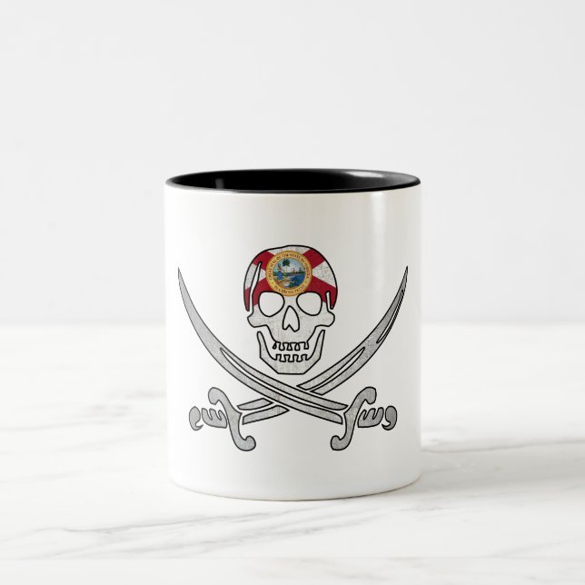 Caneca De Café Em Dois Tons Pele do crânio da Flórida (Centro)