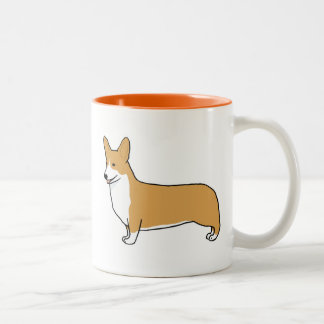 Caneca De Café Em Dois Tons Pembroke Welsh Corgi | Cachorro