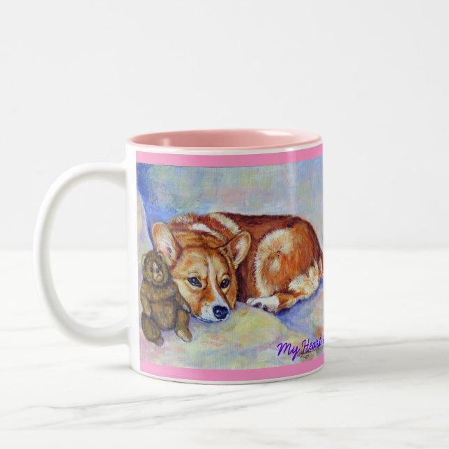 Caneca De Café Em Dois Tons Pembroke Welsh Corgi Mugs (Esquerda)
