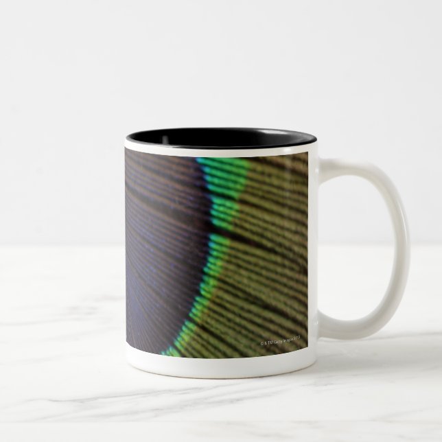 Caneca De Café Em Dois Tons Pena do pavão (Direita)