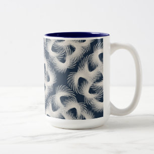 Caneca De Café Em Dois Tons Penas voadoras brancas