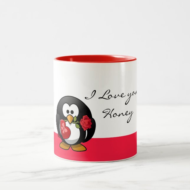 Caneca De Café Em Dois Tons Penguin Love Mug (Centro)
