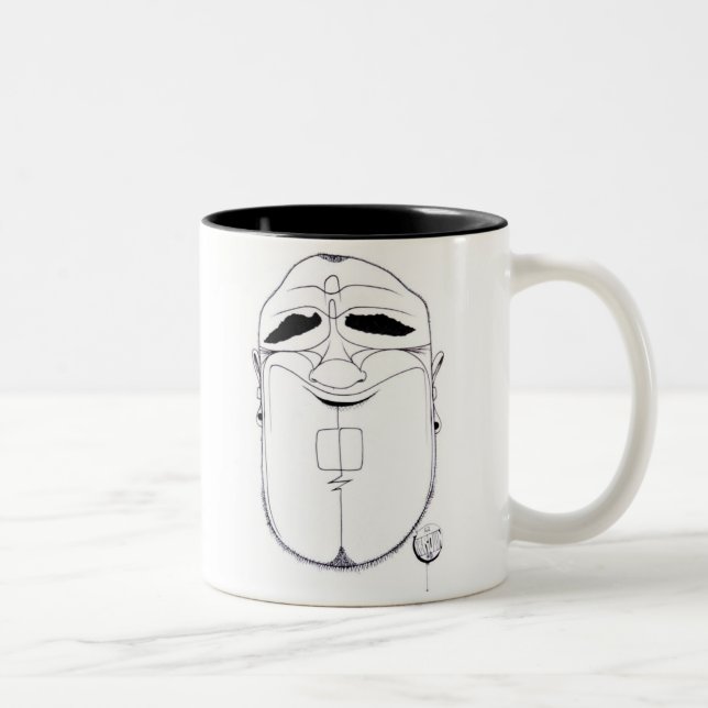 Caneca De Café Em Dois Tons "penholder/caneca do sorriso grande" (Direita)