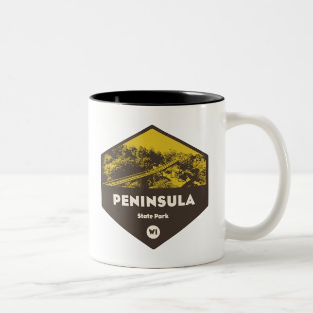 Caneca De Café Em Dois Tons Peninsula State Park (Direita)