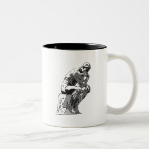 Caneca De Café Em Dois Tons pensador