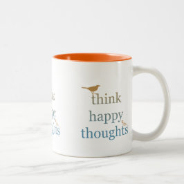 Caneca De Café Em Dois Tons Pensamentos felizes
