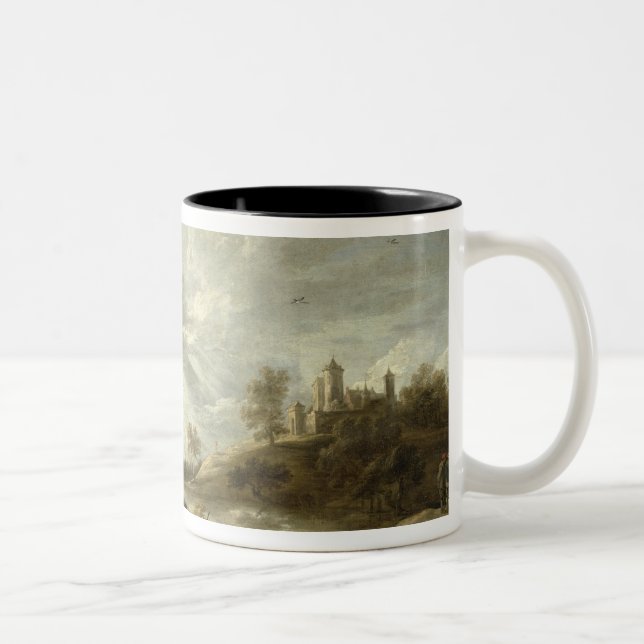 Caneca De Café Em Dois Tons Pensão por um rio (Direita)