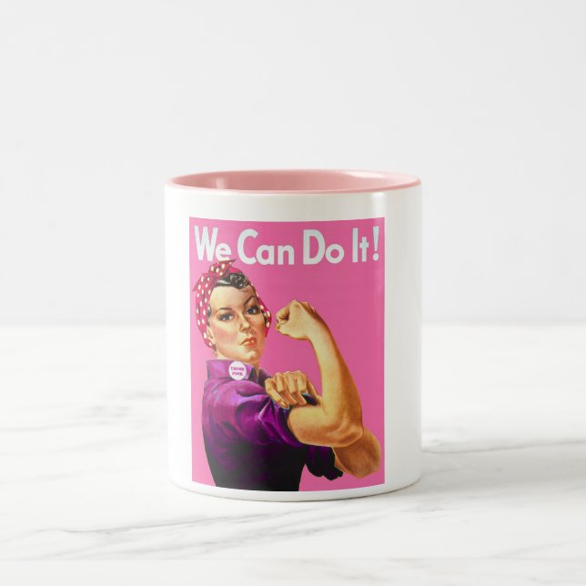 Caneca De Café Em Dois Tons Pense o rosa (Centro)