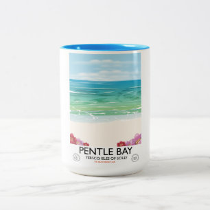 Caneca De Café Em Dois Tons Pentle Bay, Tresco, Ilhas Scilly