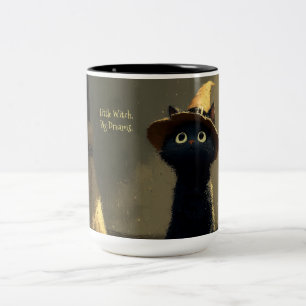 Caneca De Café Em Dois Tons Pequena Bruxa, Grandes Sonhos