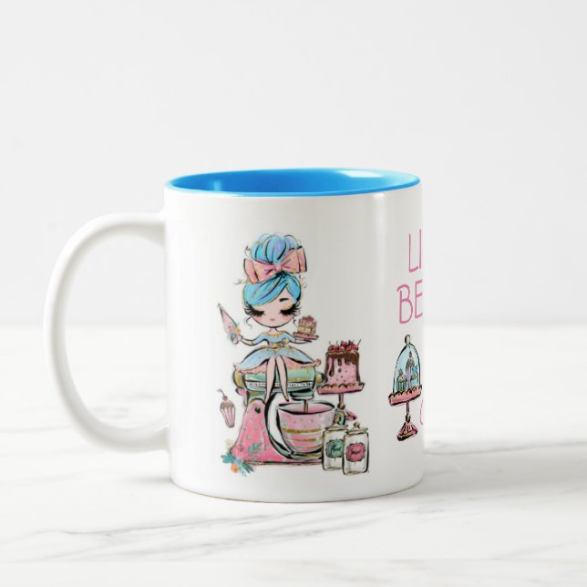 Caneca De Café Em Dois Tons Pequenas empresas - cupcakes (Esquerda)