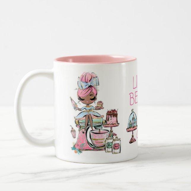 Caneca De Café Em Dois Tons Pequenas empresas - cupcakes (Esquerda)