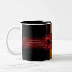 Caneca De Café Em Dois Tons Pequenas tiras grandes com Arco
