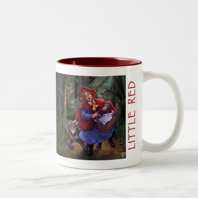 Caneca De Café Em Dois Tons Pequeno Chapéu Vermelho (Direita)