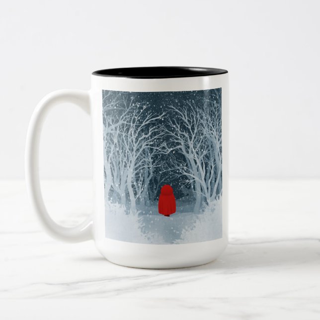 Caneca De Café Em Dois Tons Pequeno Chapéu Vermelho (Esquerda)