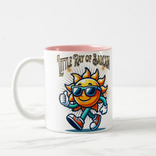 Caneca De Café Em Dois Tons Pequeno Ray de Sarcasm Mug Café Engraçado