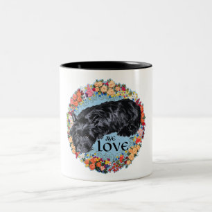 Caneca De Café Em Dois Tons Pequeno Scottie em Tartan
