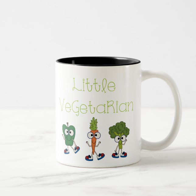 Caneca De Café Em Dois Tons Pequeno Vegetal (Direita)