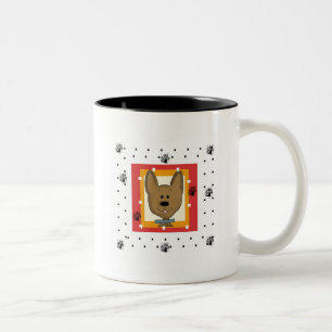 Caneca De Café Em Dois Tons Pequenos Camisetas e presentes castanhos