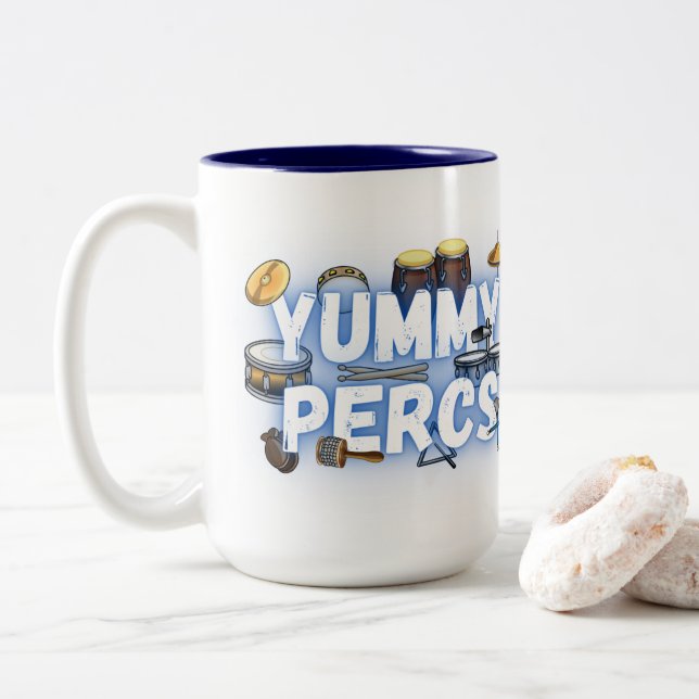 Caneca De Café Em Dois Tons Percentuais Iumanos (Com Donut)