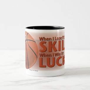 Caneca De Café Em Dois Tons Perder Skill Ganhou Sorte de Basquete