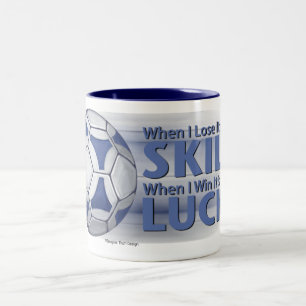 Caneca De Café Em Dois Tons Perder Skill Ganhou Sorte Futbal