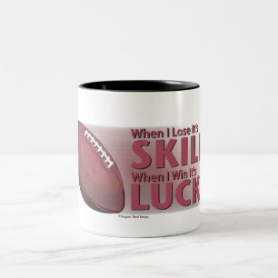 Caneca De Café Em Dois Tons Perder Skill Ganhou Sorte Futebol