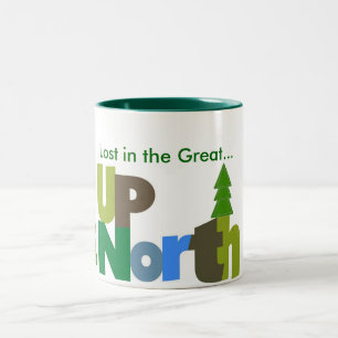 Caneca De Café Em Dois Tons Perdida no Excelente para cima da caneca-do-norte