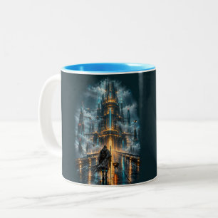 Caneca De Café Em Dois Tons Peregrino do Chrome