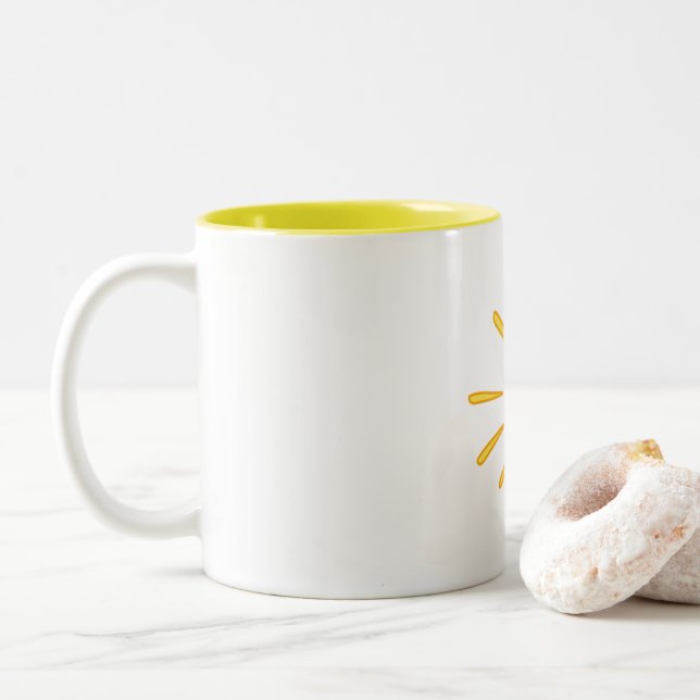 Caneca De Café Em Dois Tons Perfect Mug para o café da manhã (Com Donut)