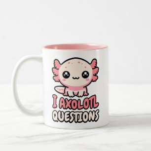 Caneca De Café Em Dois Tons Perguntas Axolotl! Trapalha Axolotl