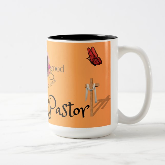 Caneca De Café Em Dois Tons Pergunte a você Pastor (Direita)