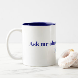Caneca De Café Em Dois Tons Pergunte-me sobre a teoria da conspiração do efeit