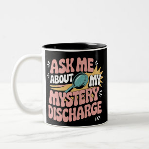 Caneca De Café Em Dois Tons Pergunte-me Sobre Minha Alta Descarga Misteriosa C