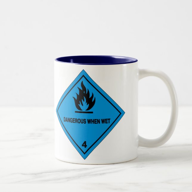 Caneca De Café Em Dois Tons Perigoso quando molhado (Direita)