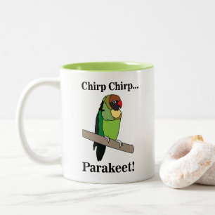 Caneca De Café Em Dois Tons Periquito