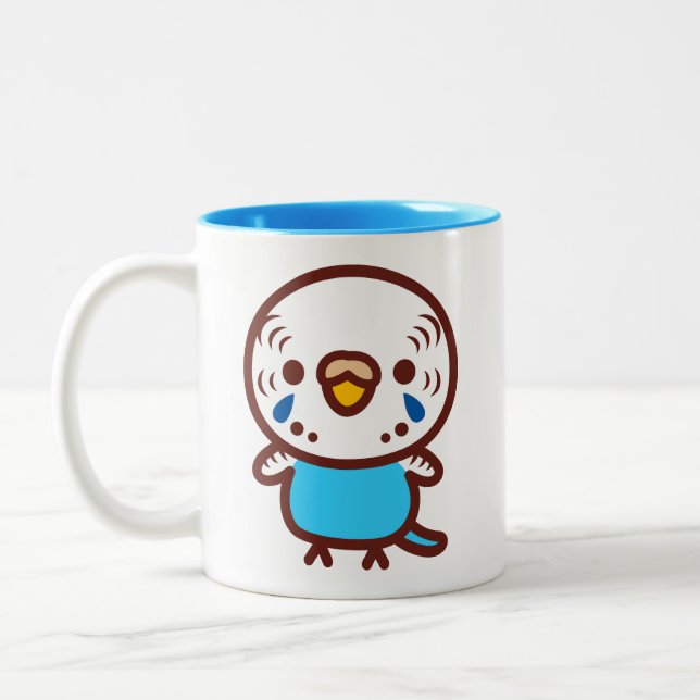 Caneca De Café Em Dois Tons Periquito australiano / Fêmea azul céu normal (Esquerda)