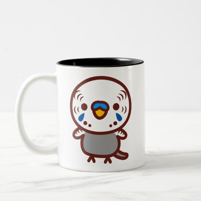Caneca De Café Em Dois Tons Periquito australiano / Macho cinza normal (Esquerda)