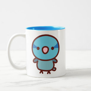 Caneca De Café Em Dois Tons Periquito-do-pacífico azul macho