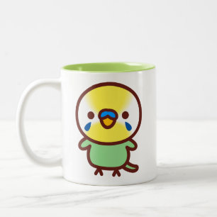 Caneca De Café Em Dois Tons Periquito / Verde arco-íris pastel macho
