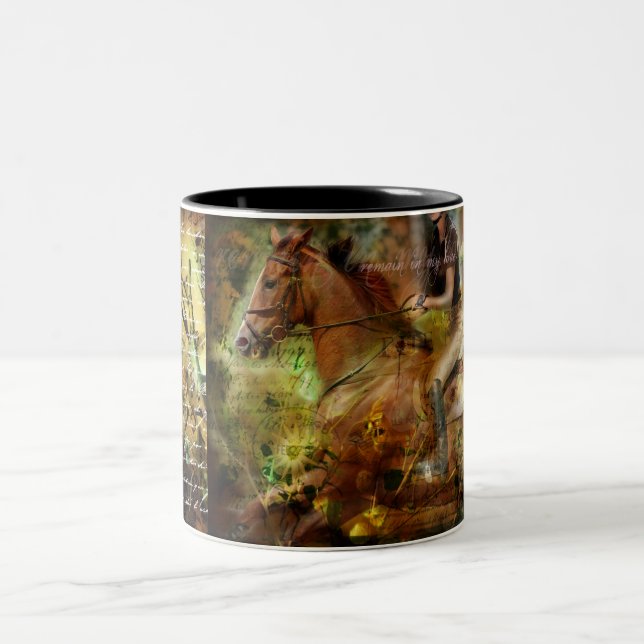 Caneca De Café Em Dois Tons Permaneça em meu amor (Centro)