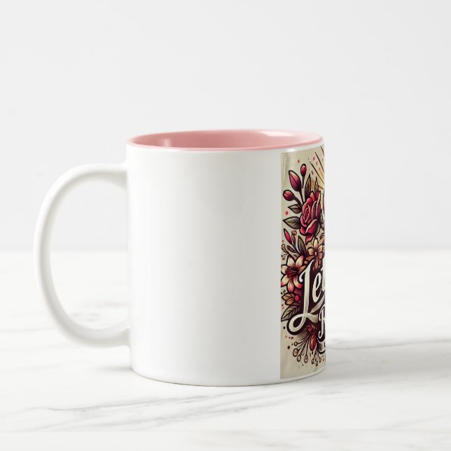 Caneca De Café Em Dois Tons Permitir Regra de Amor (Esquerda)