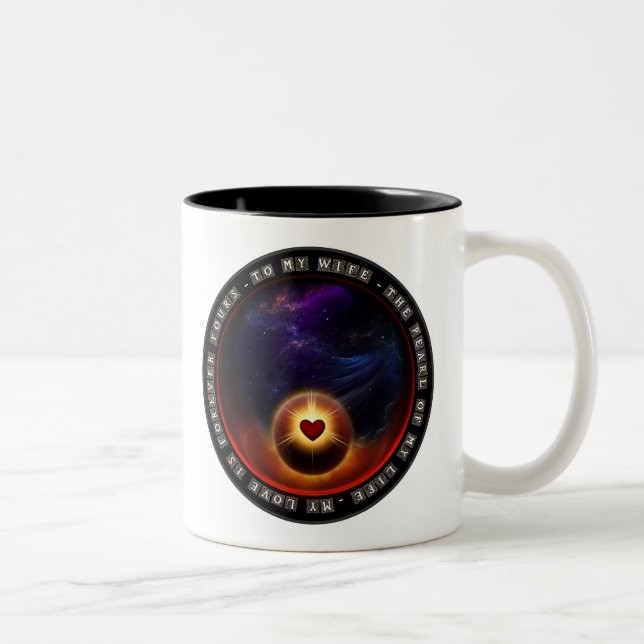 Caneca De Café Em Dois Tons Pérola Da Minha Vida (Direita)