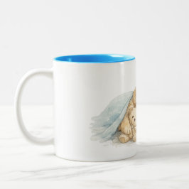 Caneca De Café Em Dois Tons perrito durmiendo
