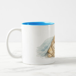 Caneca De Café Em Dois Tons perrito durmiendo