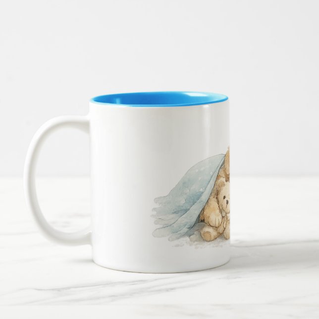 Caneca De Café Em Dois Tons perrito durmiendo (Esquerda)