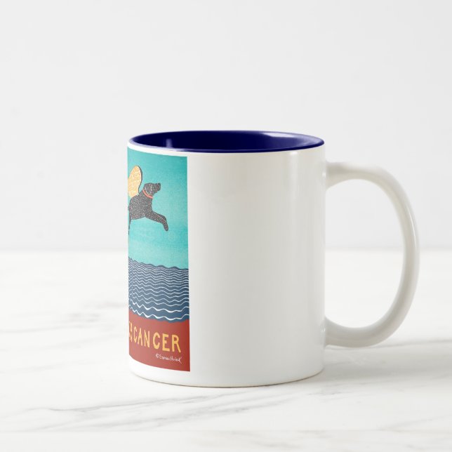 Caneca De Café Em Dois Tons persiga k9 cancer-Mug-Stephen Huneck (Direita)